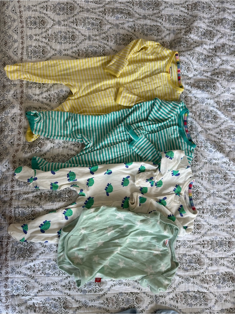 Magnetic me Yellow, Teal, Cream & Mint Kids Sleepwear Set bundle